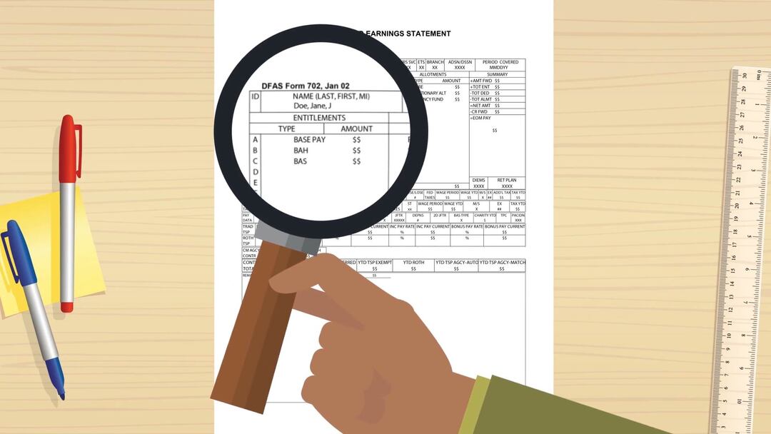 military scenery financial documents