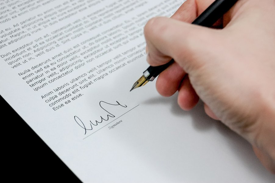 Illustration of a legal document or contract