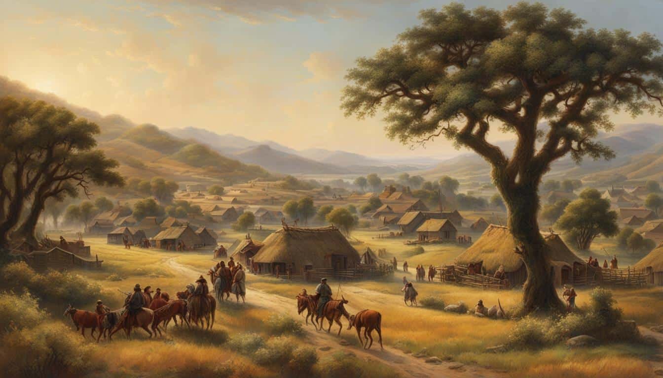 tribal community gathering scenic landscape