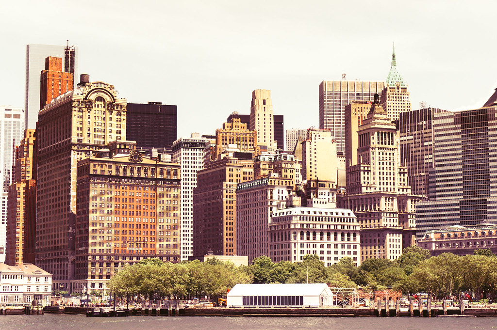 urban financial district skyline