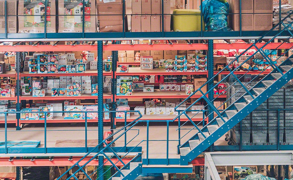 grocery store shelves and supply chain warehouses