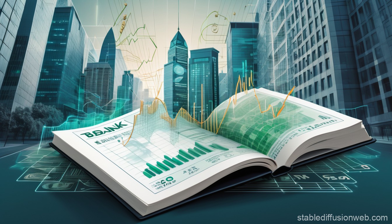 economic charts financial cityscape