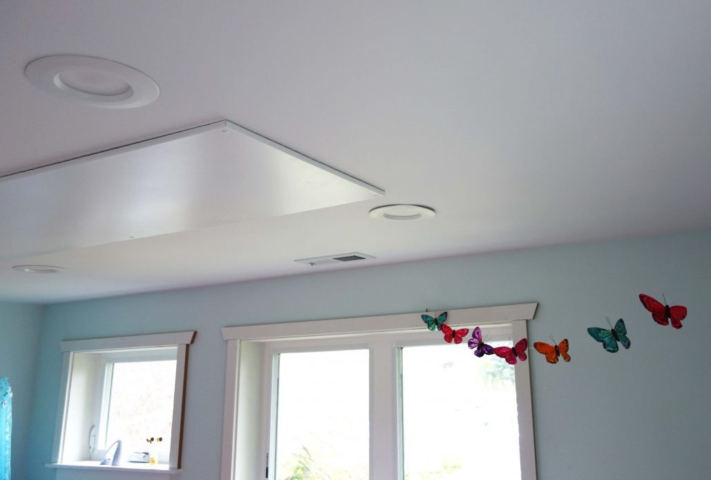 infrared heating ceiling installation