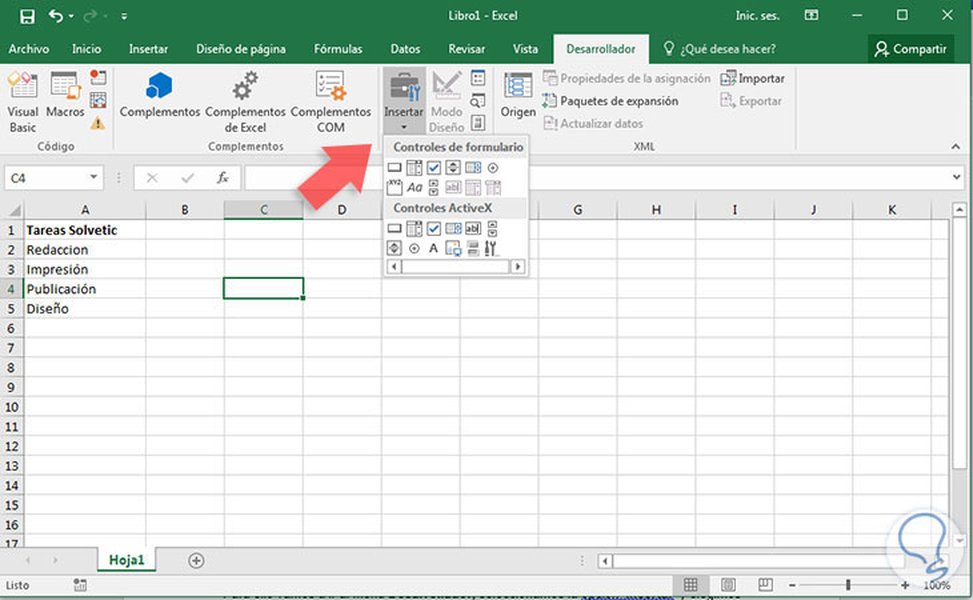 Checklist con casillas de verificación
