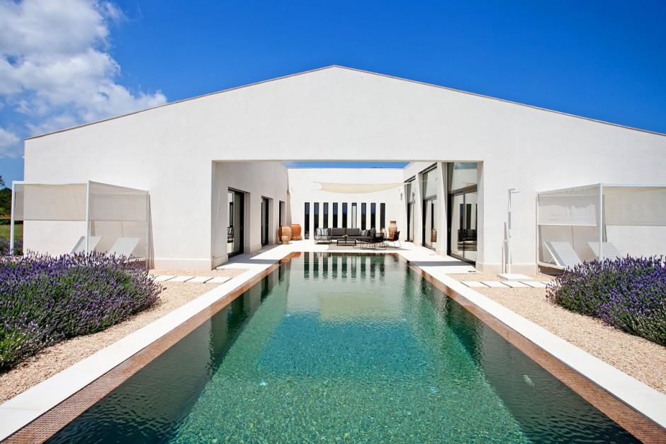 luxury resort landscape with modern amenities