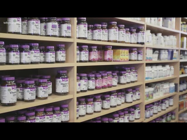 healthy hair and weight loss supplements on shelf
