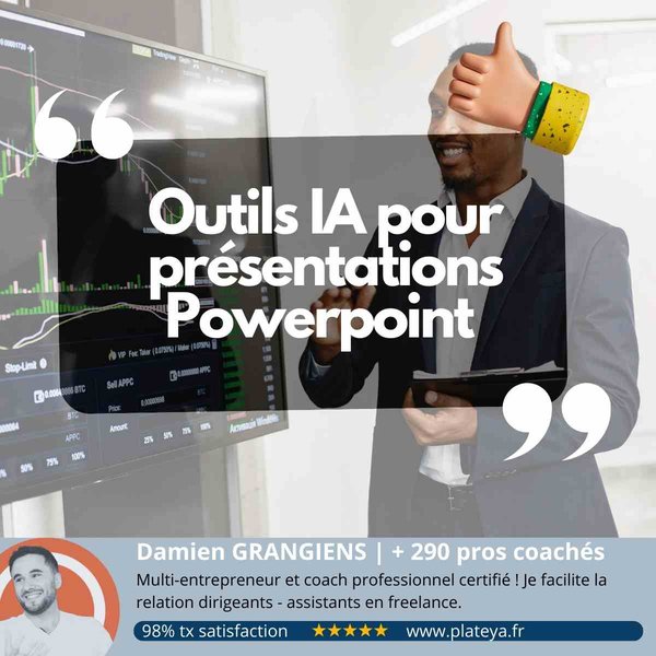 Exemple d'interface d'un outil IA pour la création de présentations