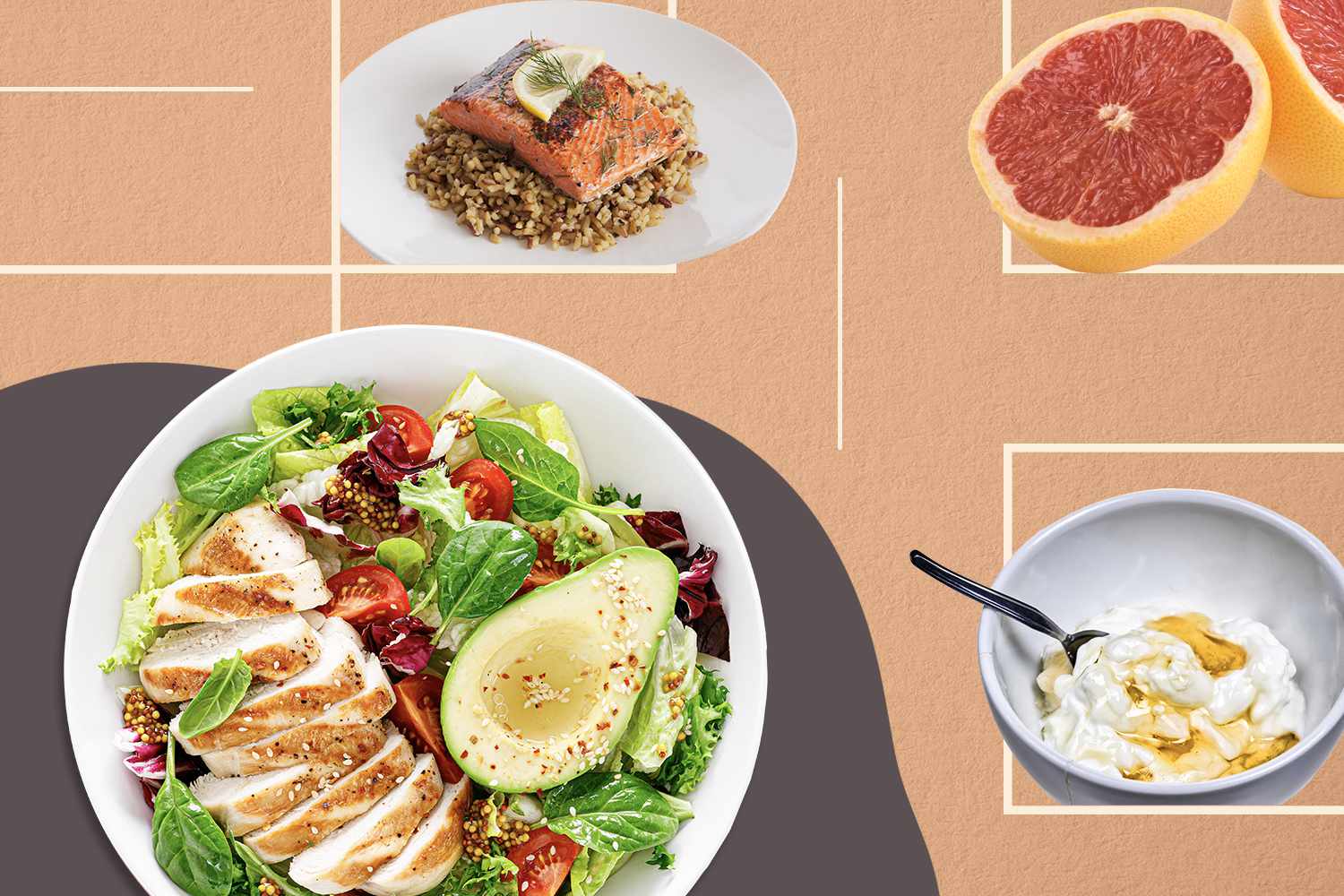 healthy balanced meal preparation