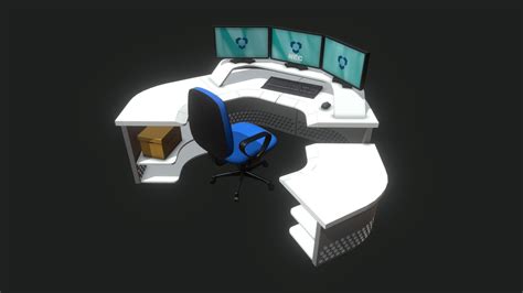 futuristic workspace