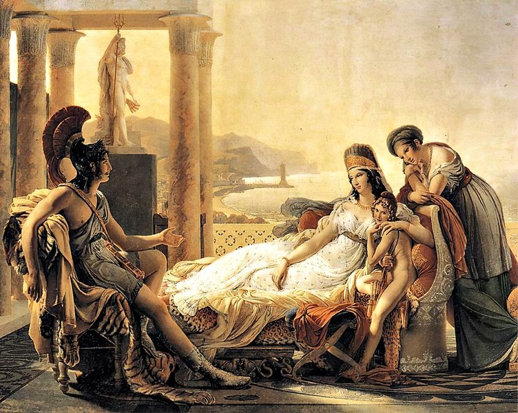 Eneas contando a Dido las desgracias de Troya