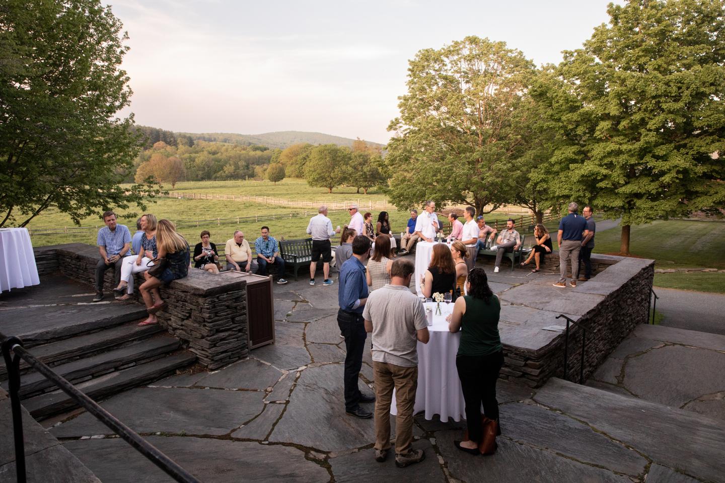 scenic landscape and social gathering