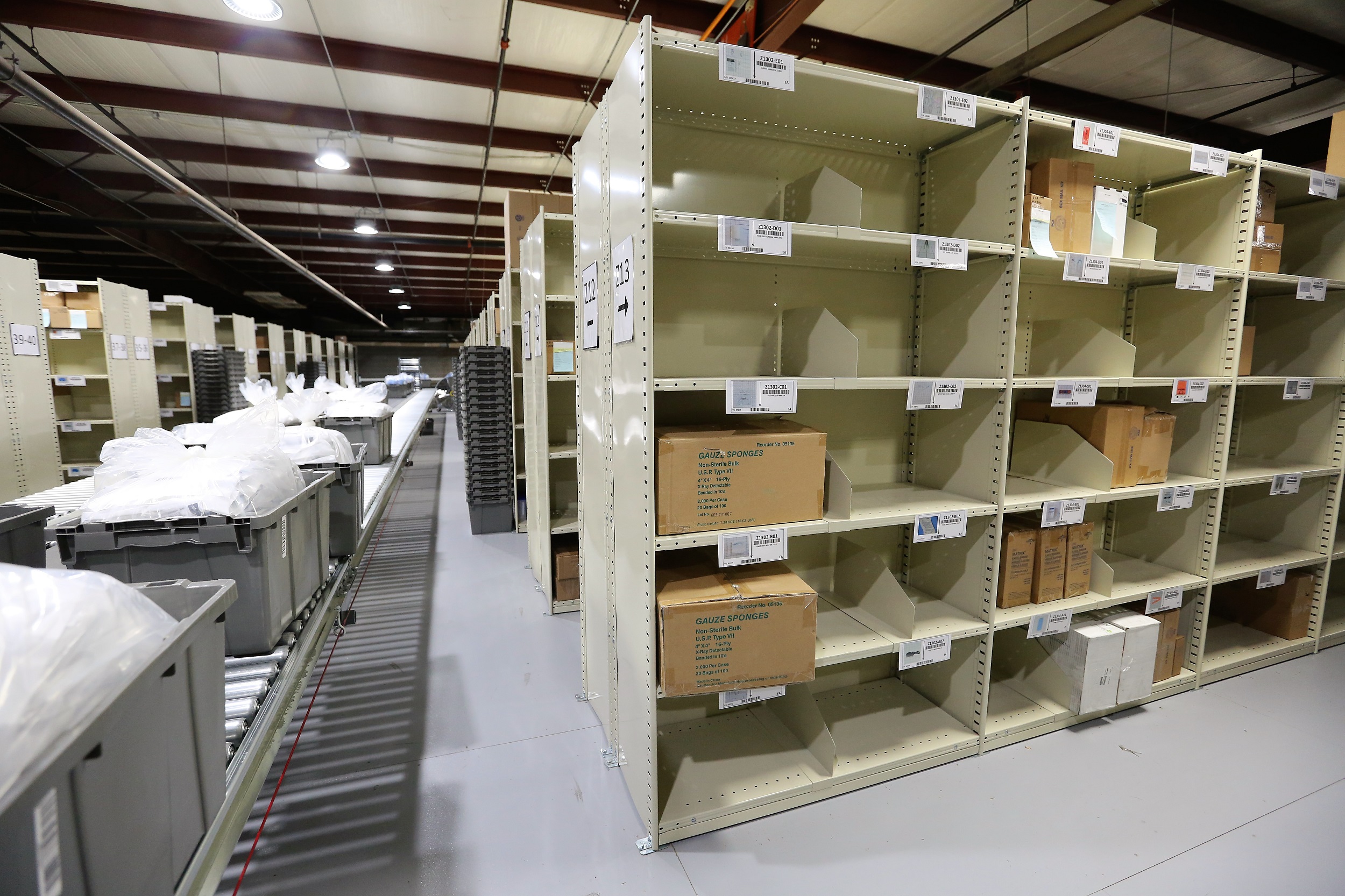 inventory warehouse shelves