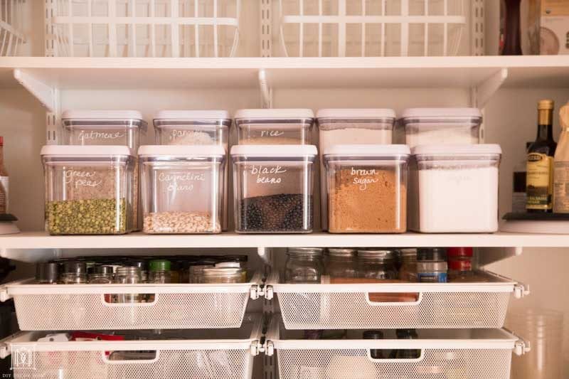 bakery ingredients inventory shelves