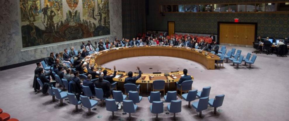 international organizations meeting in a formal conference hall