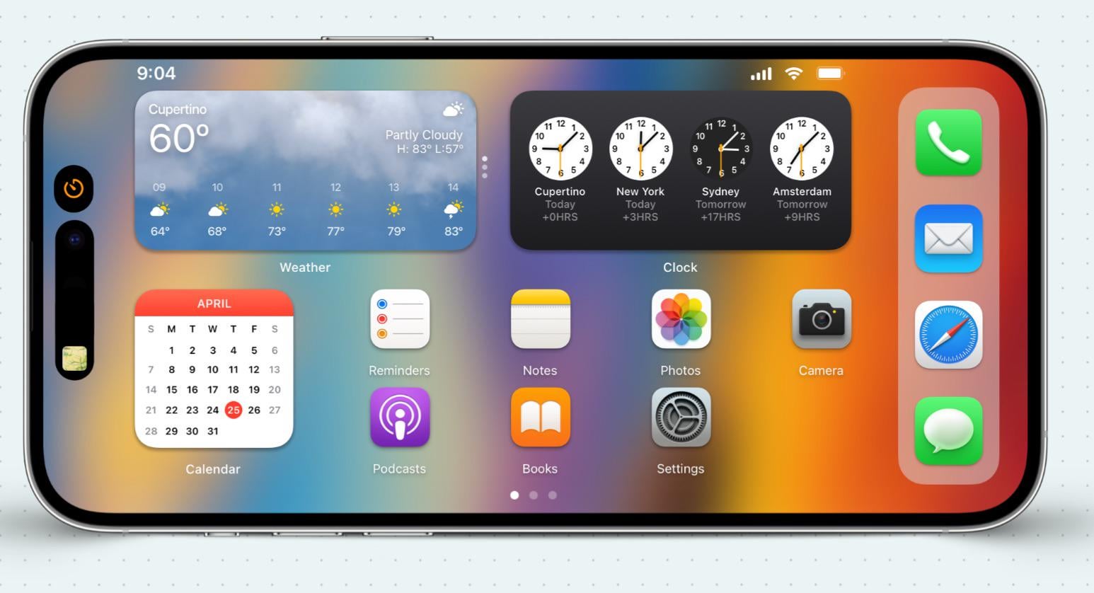 iOS device native ui scenery