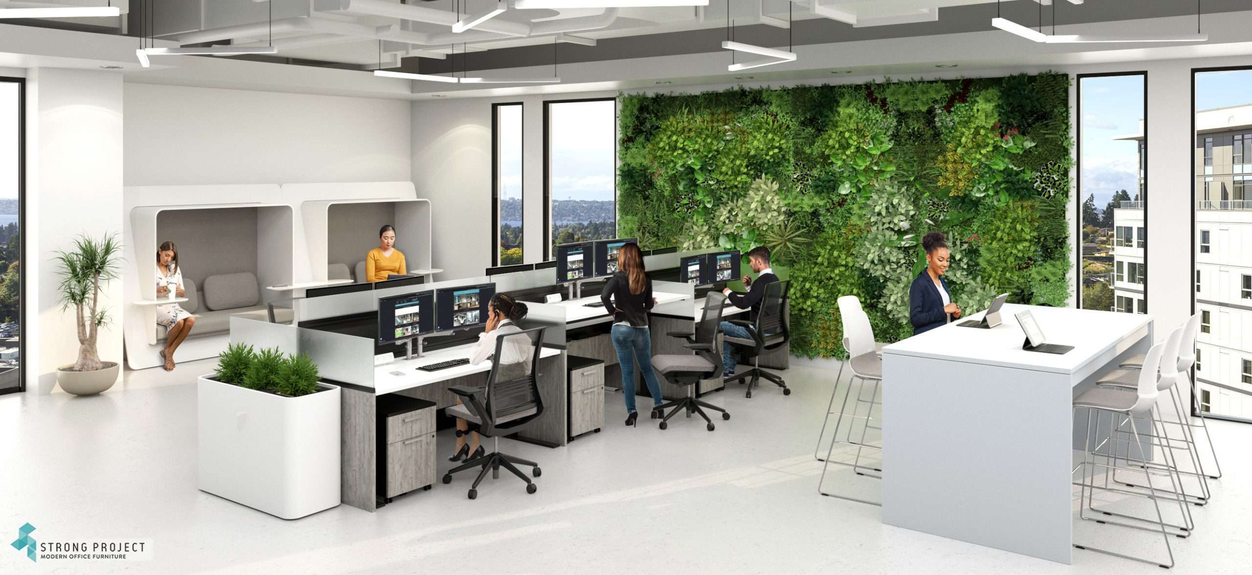 project management conference, modern office workspace