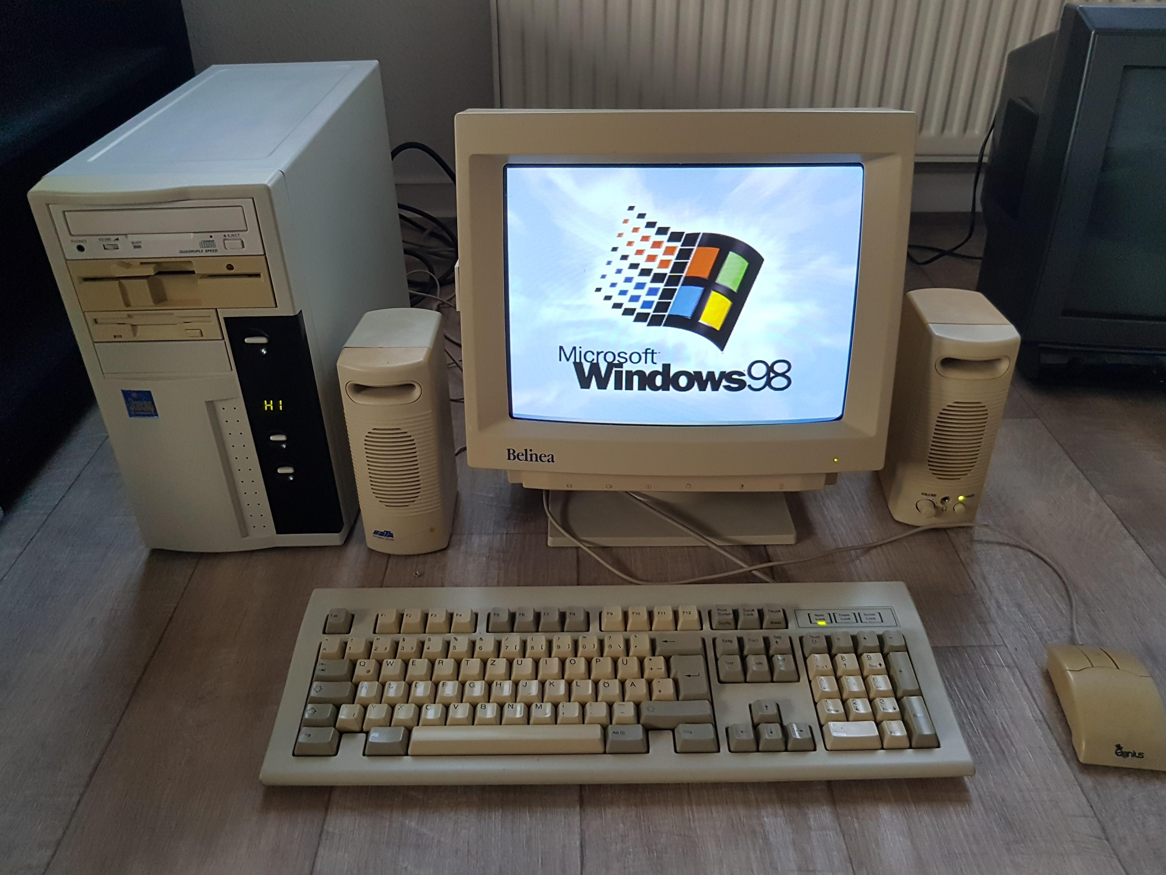 vintage computer setup