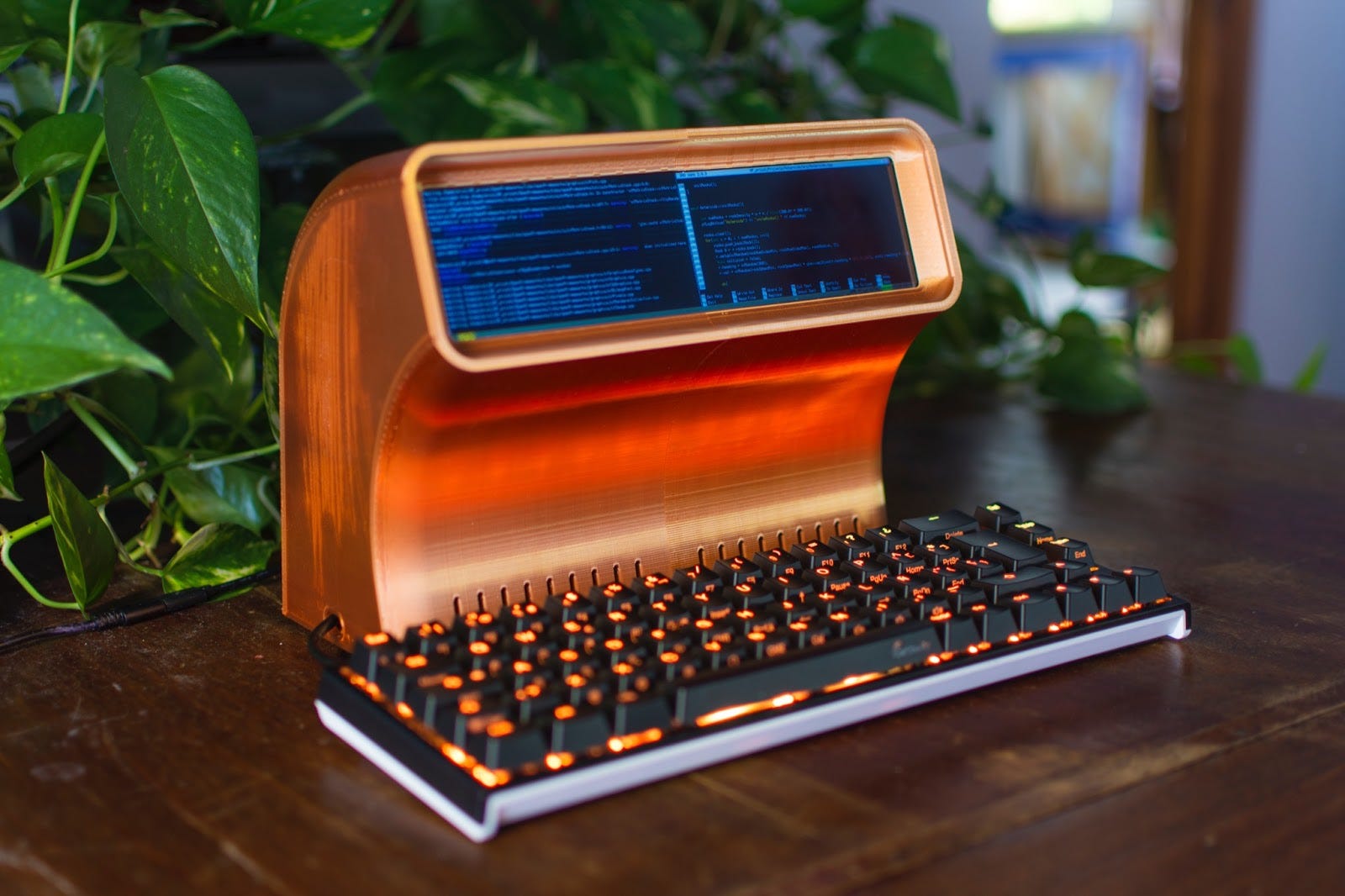 vintage computer terminal with nostalgic elements