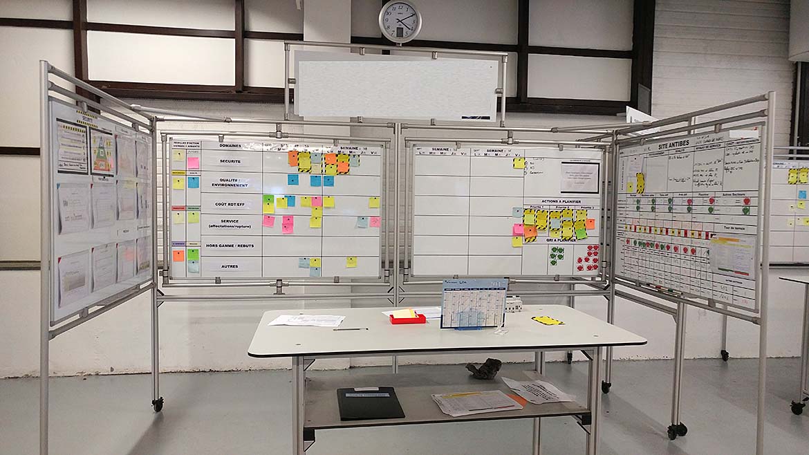physical documents and quality management meeting room