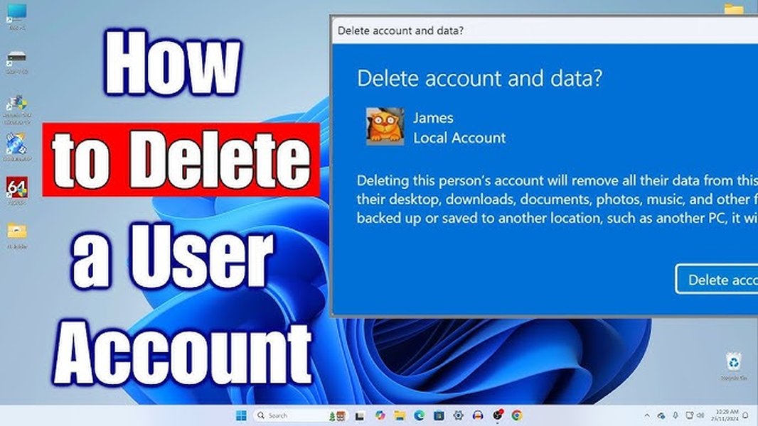 user deleting account computer