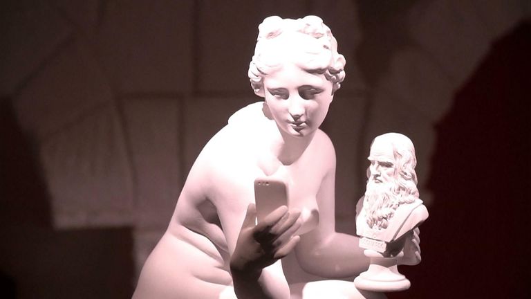 classical sculpture art modern technology