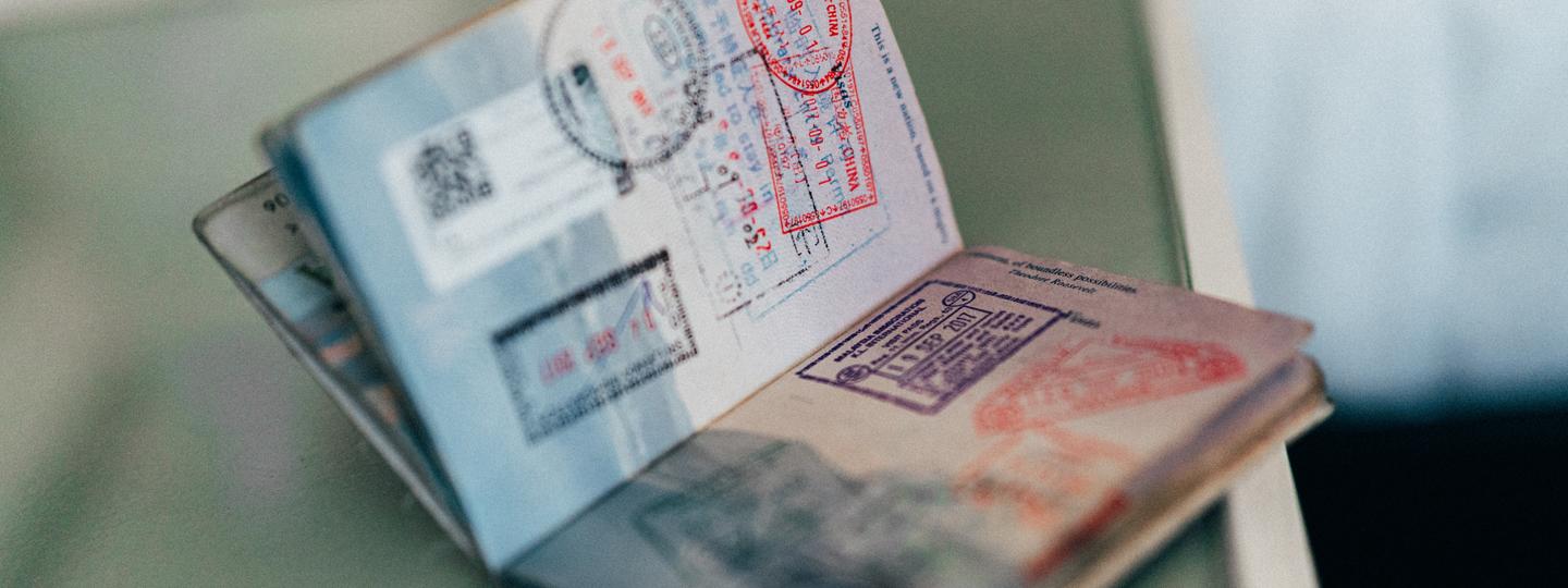 passport, student visa documents, international travel documents