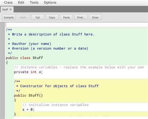 Java programming code on screen