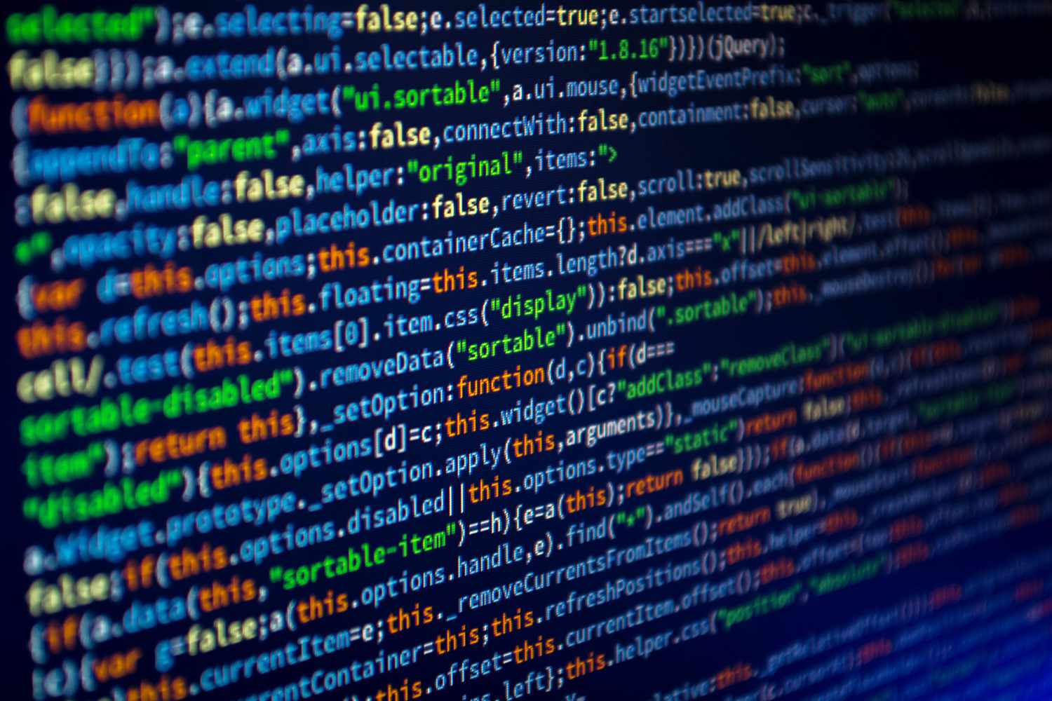 javascript coding on computer screen