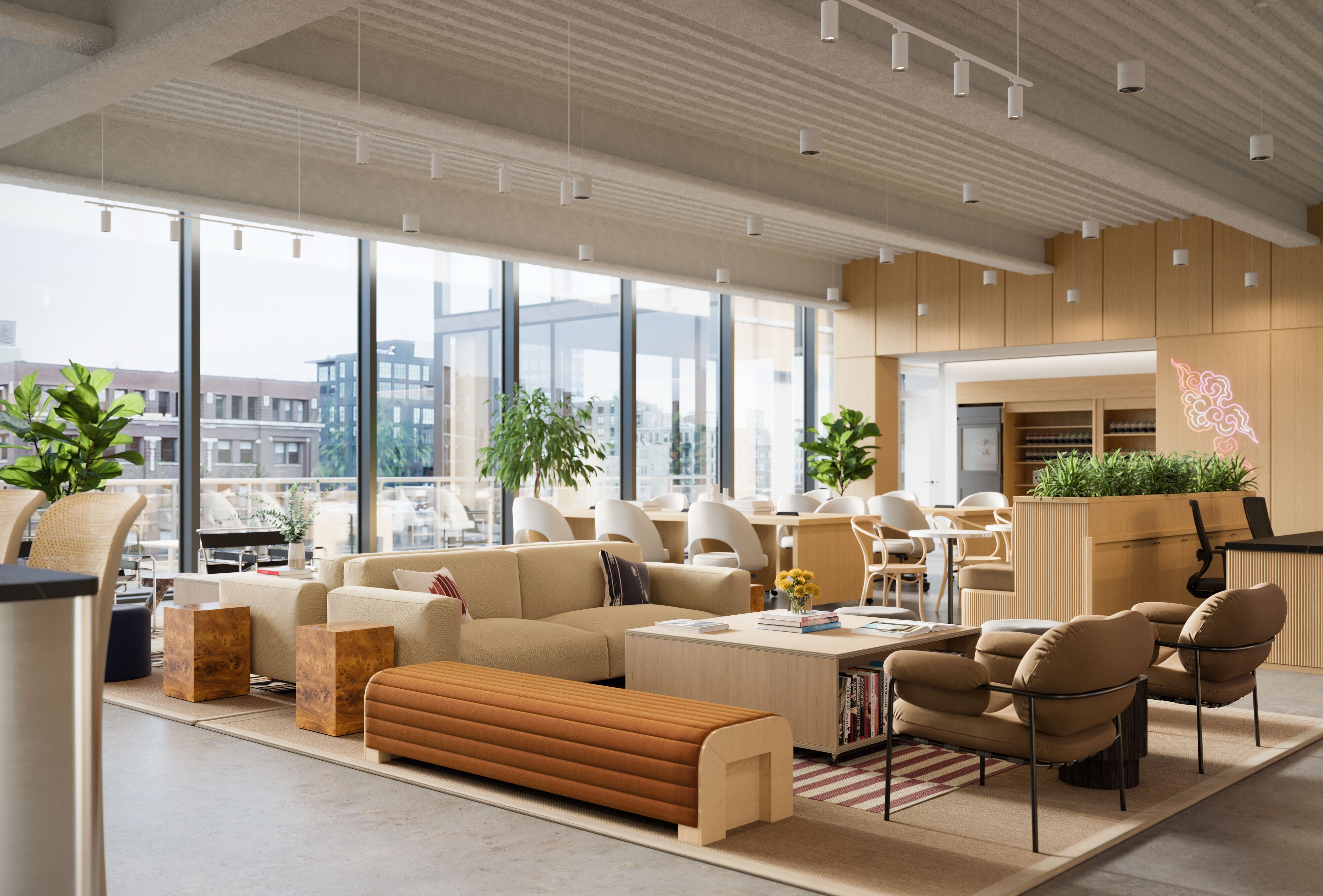 large business office workspace