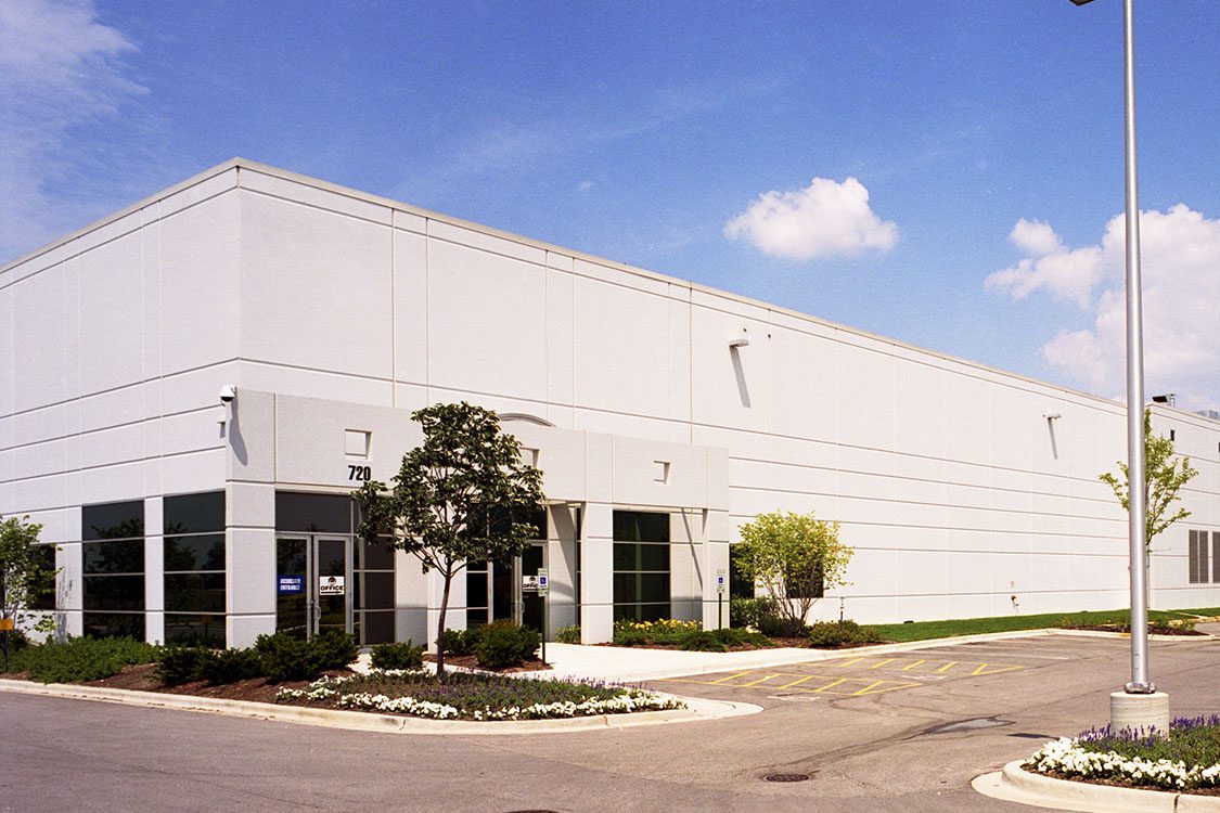 scenic office building and industrial facility