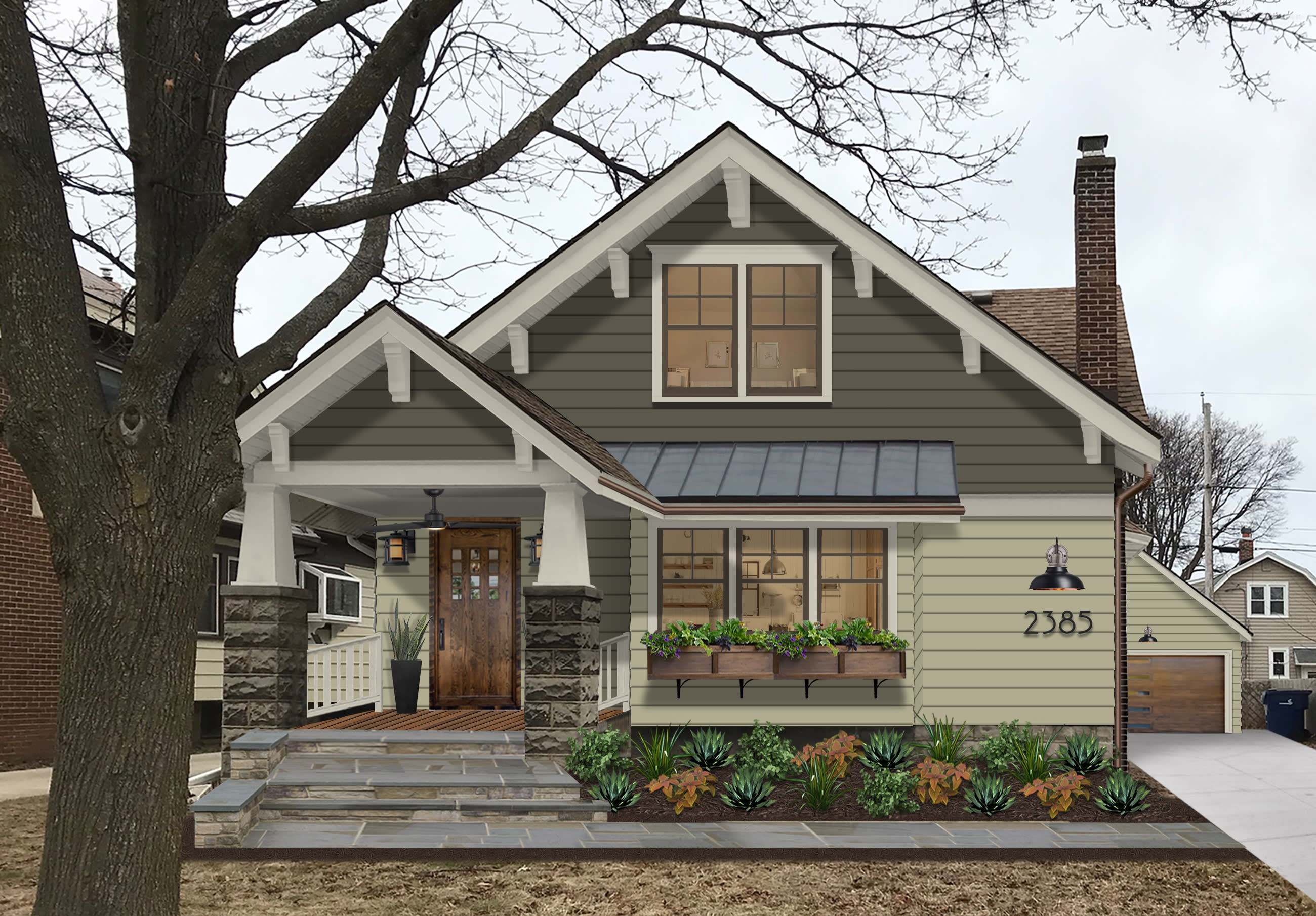 bungalow architecture exterior