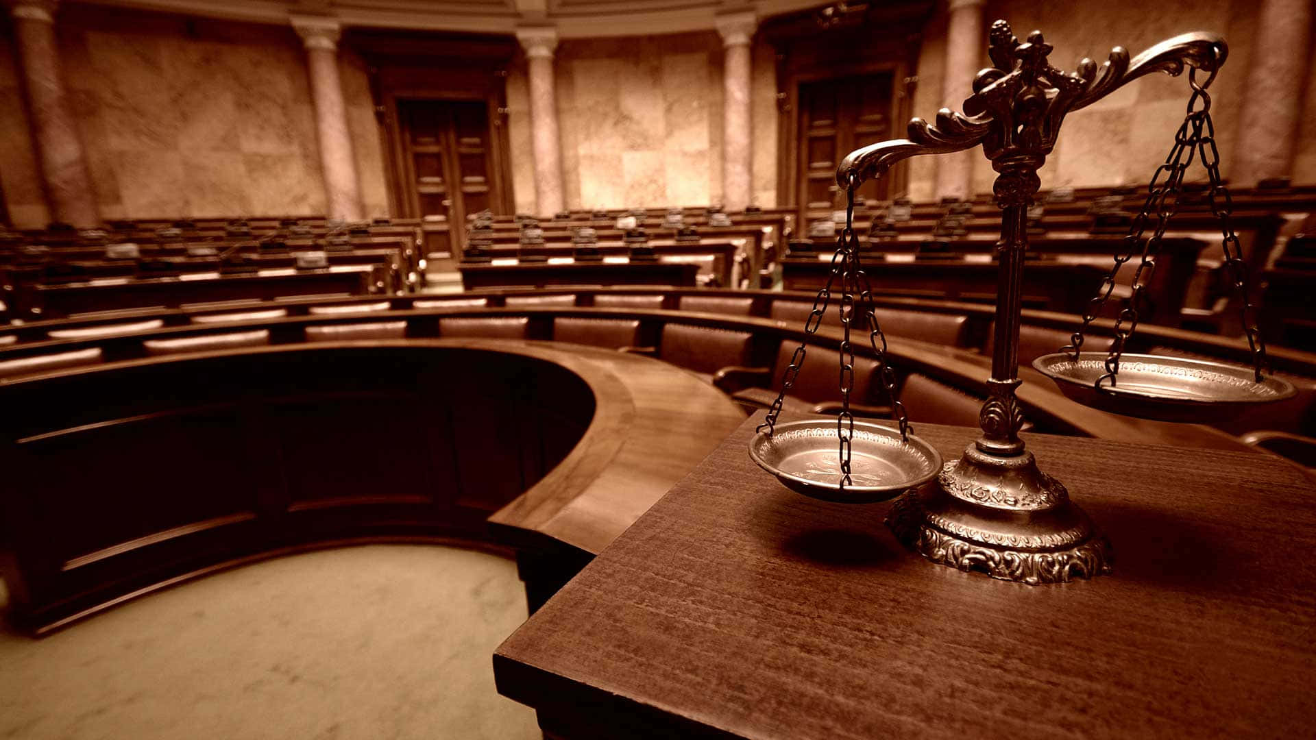 courtroom judges scaled architecture