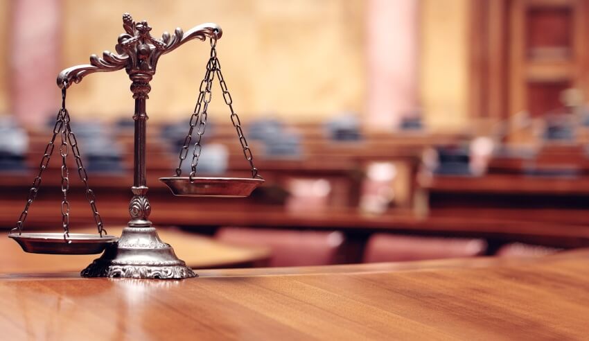 international law court room scales