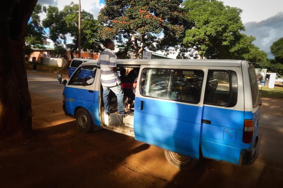 Minibus public transport in Lusaka, Zambia