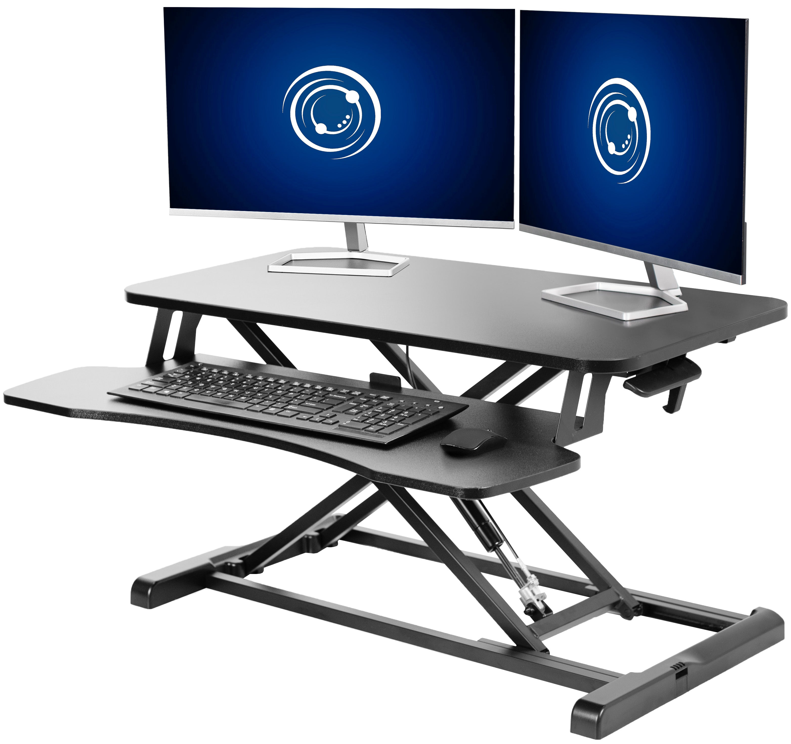 keyboard and manual on desk