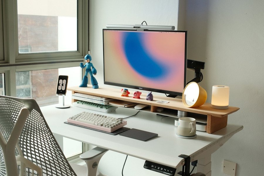 Compact home office setup