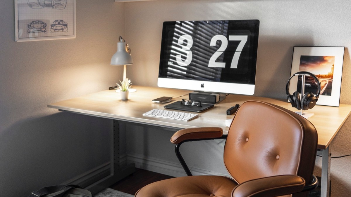scenery of office and digital devices