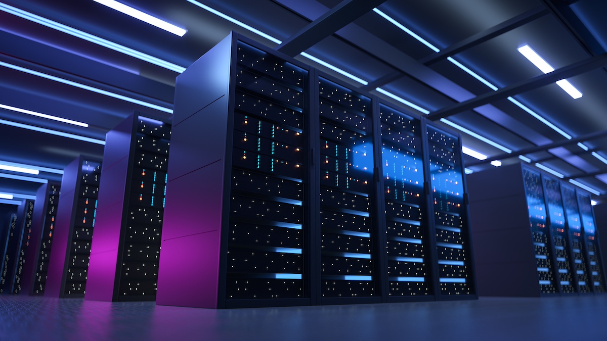 landscape of data centers and servers