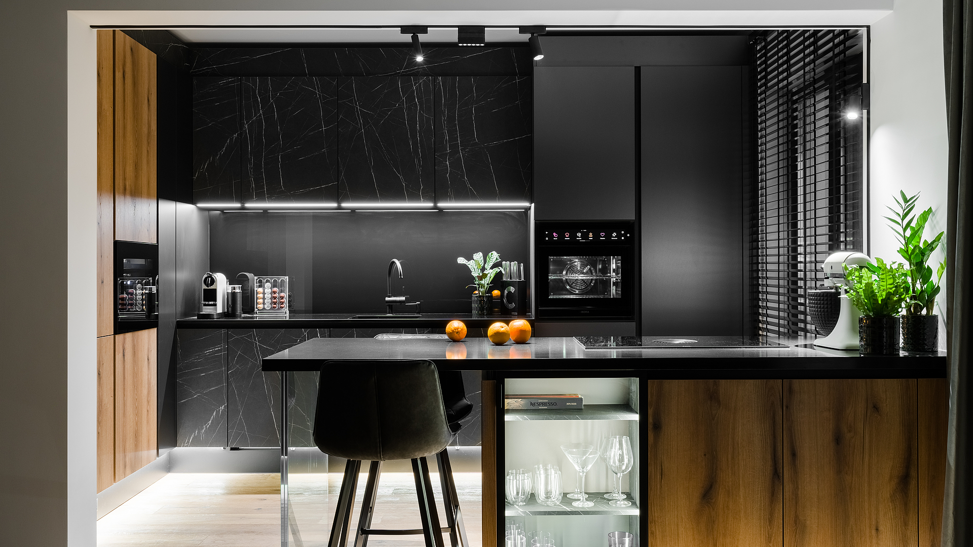 modern professional kitchen interior