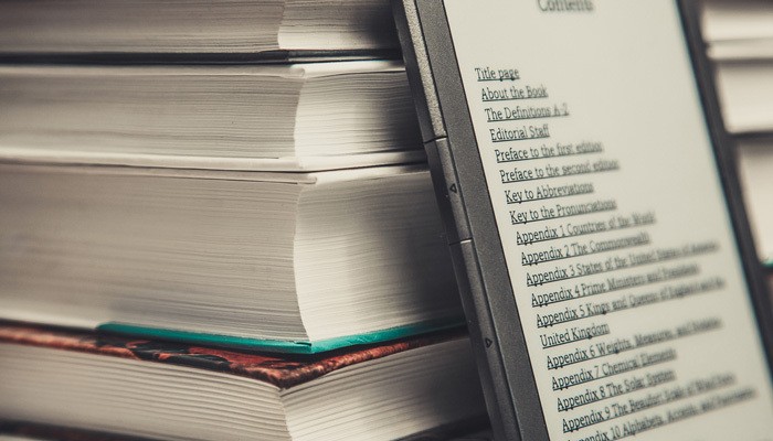 academic books desk study