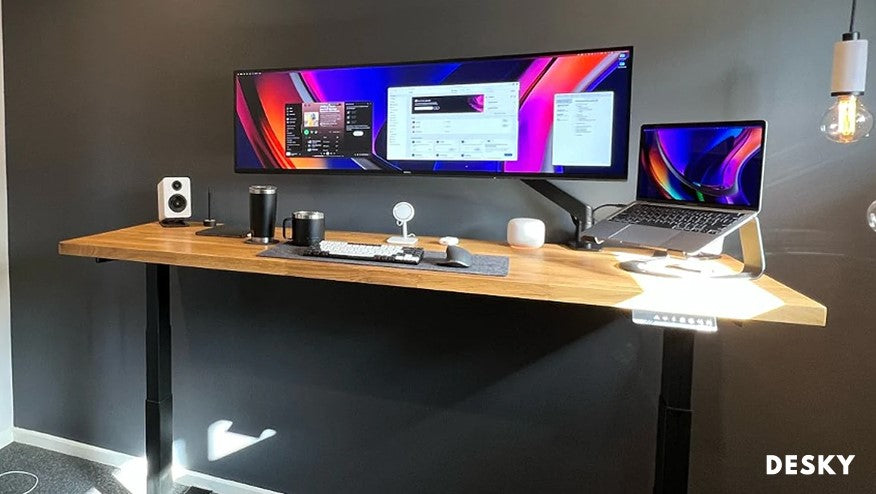 physical laptop and mini pc setup