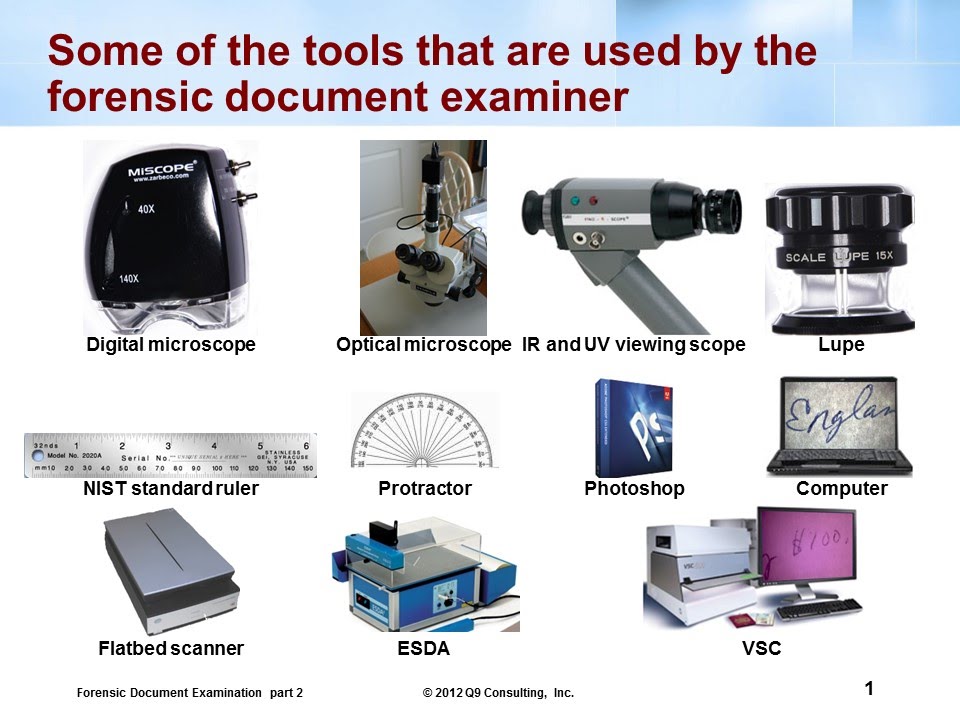 laboratory equipment and documents