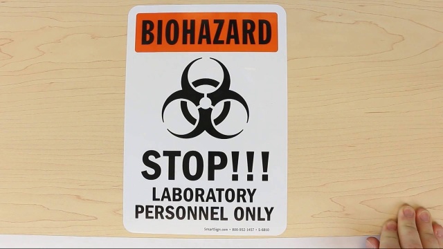 laboratory equipment and safety signage