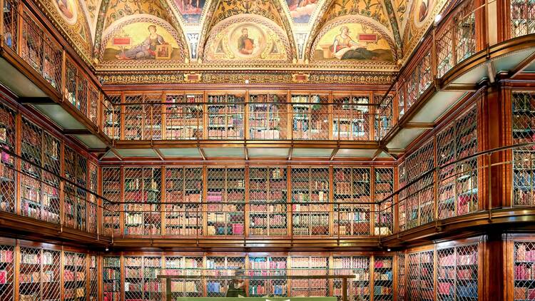 scenic view of books and library
