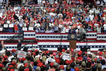 urban political rally crowd