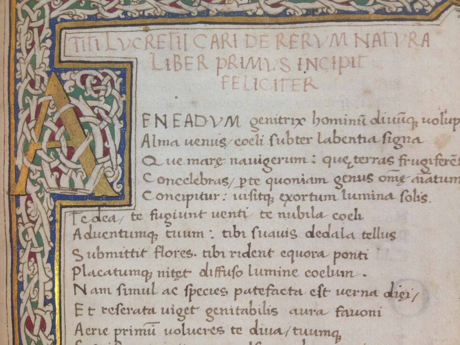 classical latin poetry old manuscripts