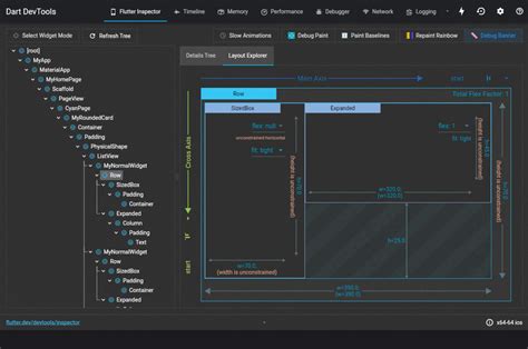 flutter dart development tools