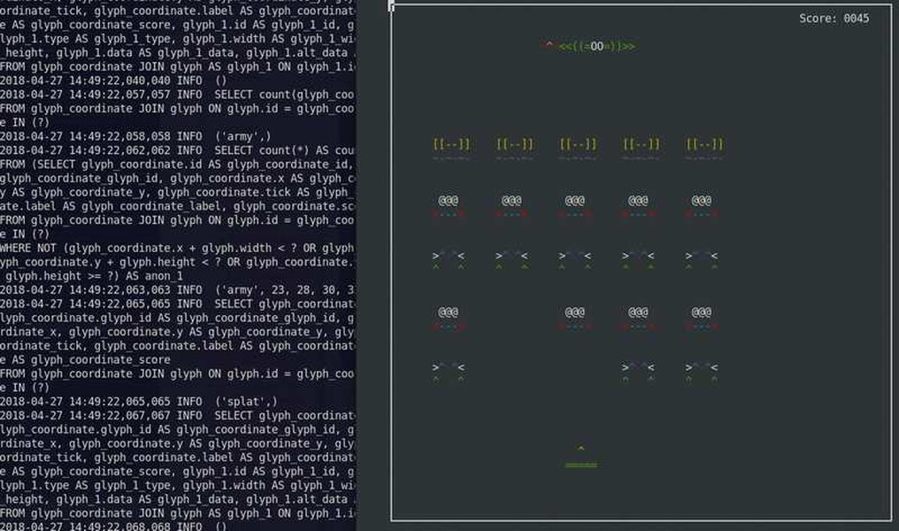SQLAlchemy Space Invaders