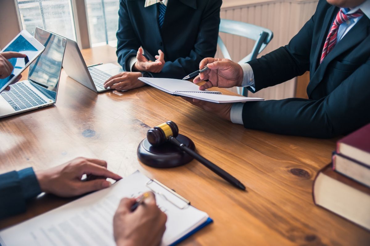 business meeting legal documents