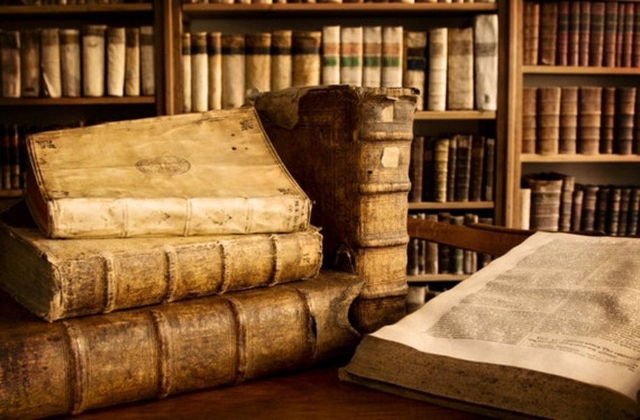 old library and manuscripts